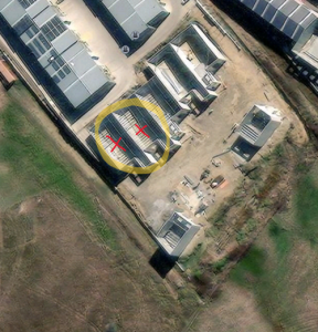 The two units at the rear of the complex. This image shows the still under construction warehouses. Left is unit 45 right is unit 44